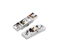 sourcing map a14101400ux0563 - Juego de 2 pestillos para puerta corredera (ruedas de 10 mm de diámetro), color cromado