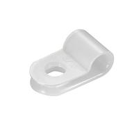 sourcing map Abrazadera de cable de tipo R Clips de cable Organizador para gestión de cables de 4,8 mm-0.5 Blanco UC 20 piezas