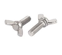 sourcing map Acero inoxidable 304 Mariposa tornillo tuerca métrica M10 x 30mm 2pcs