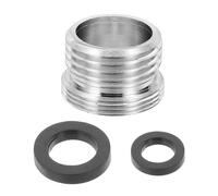 sourcing map Adaptador aireador de grifo, macho de 1,27 cm a macho M22 con arandela, 15 mm de longitud