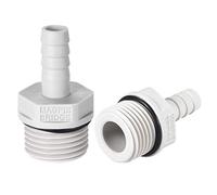 sourcing map Adaptador de montaje de manguera de lengüeta de PVC de 8mm o 5/16" de lengüeta x 1/2" con Tubo macho G 2uds