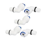 sourcing map Adaptador Del Filtro De Agua De Oi M10 Al Codo Del Tubo De 1/4 De Pulgada De Conector Rápido 5Pcs