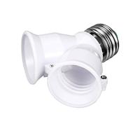 sourcing map Adaptador E27 a E27 dual E27 para casquillo de luz LED E27 a 2 E27 convertidor base de bombilla divisor soporte de lámpara