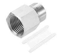 sourcing map Adaptador reductor de montaje de tubería, M20 macho x 1/2 pulgada NPT hembra 304 conectores reductores de acero inoxidable para medidor de presión de agua, aceite, aire, color plateado