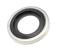 sourcing map Adheridas Sellado Arandelas M10 15.6x8.2x2.9mm Carbono Acero Nitrilo Goma Junta, Paquete de 50