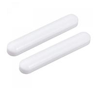 sourcing map Agitador Magnético, Varilla Barra Agitador para Mezclador en Forma de Cilindro de 60mm(1,77") x8mm, Imán de Revestimiento de PTFE Blanco para Laboratorio, Paquete de 2