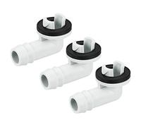 sourcing map Aire Acondicionado Drenaje Manguera Conector 15mm Tubo Codo Conexión Reemplazo Pieza Accesorios para Mini-Split Ventana AC, Beige Paquete de 3