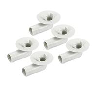 sourcing map Aire Acondicionado Drenaje Manguera Conector 17mm Tubo Codo Conexión Reemplazo Pieza Accesorios para Mini-Split Ventana AC, Beige Paquete de 5