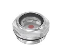 sourcing map Aire Compresor Aceite Nivel Indicador Mirilla Vidrio M30x1,5mm Macho Roscado Aluminio Líquido Indicador Vista Ventana