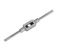 sourcing map Ajustable Grifo Llave Manija, para Métrico M1-M12 W1/16-1/2 Machos, Macho Escariador Rosca Llave Herramienta, Medio Carbono Acero Manija con Niquelado
