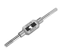 sourcing map Ajustable Grifo Llave Manija, para Métrico M1-M8 W1/16-1/4 Machos, Macho Escariador Rosca Llave Herramienta, Medio Carbono Acero Manija con Niquelado