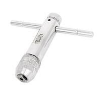 sourcing map Ajustable Trinquete Grifo Llave T-Manija, M5-M12/4mm-13mm Capacidad, Macho Escariador Golpeteo Trinquete Llave, 120mm (4,7 pulgadas) Cuerpo