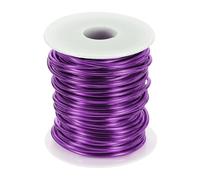 sourcing map Alambre de aluminio de calibre 10 de 2,5 mm, 20 m, flexible, flexible, de metal anodizado, alambre para esculpir joyas, modelado, manualidades, color morado