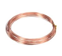 sourcing map Alambre de cobre puro de calibre 22 de 99,99 %, 0,7 mm, 10 m, alambre de cobre suave resistente al deslustre, alambre de joyería para hacer joyas, abalorios, suministros de manualidades,