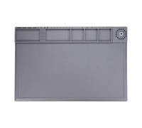 sourcing map Alfombrilla de soldadura magnética de silicona de 17.7 x 11.8 pulgadas, resistente al calor, almohadilla de soldadura electrónica para pistola de soldadura BGA, banco de trabajo de