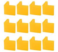 sourcing map Almohadilla De Pie De Hierro En Ángulo En Forma De L De De Plástico De Cubierta De Tapa De Pierna Mala Protector De Suelo 12 Pcs Amarillo 40x40mm