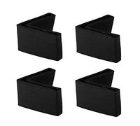 sourcing map Almohadilla De PVC De Pie De Hierro En Ángulo Con Forma De L De Pierna De Estante Tapa Pies Metálicos Protector De Suelo 4 Pcs Negro 63x63mm