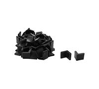 sourcing map Almohadillas De Goma Cubre Pie De Mueble En Forma De L Angulo De Hierro,Negro Para Casa Para Hotel 40pcs 30x30mm