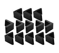 sourcing map Almohadillas De Goma Cubre Pie De Mueble En Forma De L Angulo De Hierro,Negro Para Casa Para Hotel 13 pcs 30x30mm