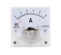 sourcing map Analógico Corriente Panel Medidor DC 0-10A 91C4 Amperímetro 45x25x45mm para Circuito Prueba Carga Batería Amperios Probador Calibre Paquete de 1