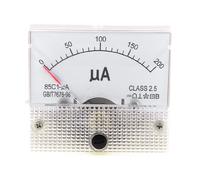 sourcing map Analógico Corriente Panel Medidor DC 0-200uA 10uA Escala 85C1 Amperímetro para Automotriz Circuito Prueba Carga Batería Amperios Probador Calibre Paquete de 1