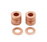 sourcing map Arandela De Cobre Plana 7Mm 30Pcs para Coche