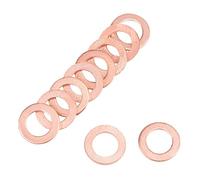sourcing map Arandela Plana De Cobre 25Pcs 6X10X1Mm Para Tornillos