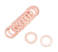 sourcing map Arandela Plana De Cobre 30Pcs 12X18X1.5Mm Para Tornillos