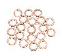 sourcing map Arandelas De Cobre Junta Plana 12Mm Para Coche 20Pcs