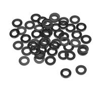 sourcing map Arandelas Planas De Nylon Para Tornillo M6 De 12mm De Diámetro Externo De 1,5 mm De Grosor 50Pcs
