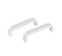sourcing map - ® Armario Cajón Puerta 70 mm Longitud de aleación tirador tono de plata 2 pcs