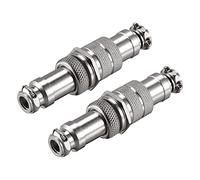 sourcing map Aviación Conector 16mm 4 Terminales 7A 400V GX16 Impermeable Macho Hembra Acoplamiento Tipo Panel Metal Cable Conector Montajes 2 Pares