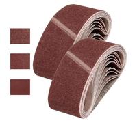 sourcing map Bandas de lijado de 100 mm x 610 mm, 30 unidades de grano 60/100/400 de óxido de aluminio, lijadora abrasiva para carpintería, pulido de metal, afilador de cuchillos