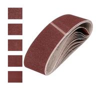 sourcing map Bandas de lijado de 100 mm x 915 mm, 10 unidades de grano 60/80/120/240/320 de óxido de aluminio, lijadora de lijadora para carpintería, pulido de metal, afilador de cuchillos