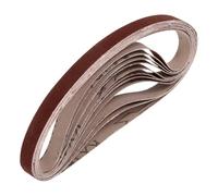sourcing map Bandas de lijado de 13 mm x 457 mm, 30 piezas de grano 400 de óxido de aluminio abrasivo para carpintería, pulido de metal, afilador de cuchillos