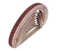 sourcing map Bandas de lijado de 13 mm x 610 mm, 10 unidades, grano 36 de óxido de aluminio abrasivo, lijadora para carpintería, pulido de metal, afilador de cuchillos