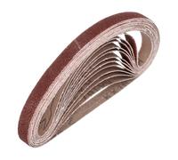 sourcing map Bandas de lijado de 13 mm x 610 mm, 20 unidades, grano 80, óxido de aluminio, lijadora, lijadora, para carpintería, pulido de metal, afilador de cuchillos