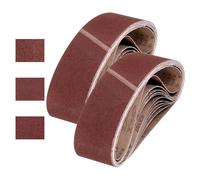 sourcing map Bandas de lijado de 152 mm x 1220 mm, 72 unidades de grano 100/180/240 de óxido de aluminio, lijadora de lijadora para carpintería, pulido de metal, afilador de cuchillos