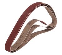 sourcing map Bandas de lijado de 25 mm x 762 mm, 3 piezas de grano 150 de óxido de aluminio abrasivo para carpintería, pulido de metal, afilador de cuchillos