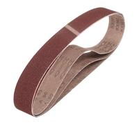 sourcing map Bandas de lijado de 50 mm x 1220 mm, 3 piezas de grano 80 de óxido de aluminio abrasivo para carpintería, pulido de metal, afilador de cuchillos