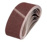 sourcing map Bandas de lijado de 76 mm x 610 mm, 10 unidades, grano 50, óxido de aluminio, lijadora, lijadora, para carpintería, pulido de metal, afilador de cuchillos