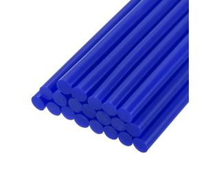 sourcing map Barras de pistola de pegamento termofusible, 200 mm de largo x 7 mm de diámetro para pistola de pegamento caliente, perfectas para proyectos de manualidades y sellado, azul brillante, 20