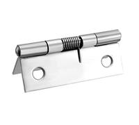 sourcing map Bisagra de resorte de cierre automático 2 "Hardware de bricolaje cepillado de acero inoxidable para gabinete de puerta Caja pequeña 4 piezas por paquete