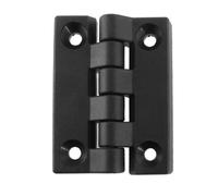 sourcing map Bisagra Puerta 100x80 mm, Bisagra de Plástico Negro, Bisagra de Gabinete Plegable, Bisagra Madera de Radio para Armario Ventana Cajas de Herramientas
