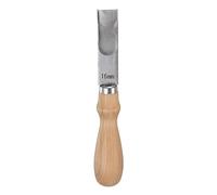 sourcing map Biseladores de borde de cuero de 16 mm de boca ancha de acero inoxidable herramienta de cuero biselado de borde de cuero con mango de madera para recortadora de bordes de cuero, corte de