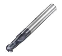 sourcing map Bola Punta fres* 3mm Punta Radio Sólido Carburo AlTiSin Recubierto CNC Puntas broc*s 2 Flautas Espiral fres*do Cortador HRC45 con 6mm Vástago 50mm (2 pulgadas) Longitud