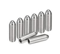 sourcing map Bola Punto Fijación Tornillos, M8 x 25mm 304 Inoxidable Acero Métrico Resorte Hexagonal Enchufe Tornillo 8Uds