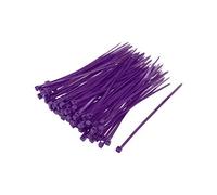 sourcing map Bridas para Cables, 100mm x 2,5mm Bridas de Nailon, Bridas Cables Autoblocantes, Morado 300 Piezas