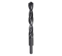 sourcing map Broca de 16 mm, vástago reducido de 13 mm, redondo 4241, acero de alta velocidad, nitruración, negro, punto estándar de 118°, para plástico, madera, cobre, aluminio, hierro, metal suave