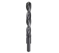 sourcing map Broca de 18,5 mm, vástago reducido de 13 mm, redondo 4241, acero de alta velocidad, nitruración, negro, punto estándar de 118°, para plástico, madera, cobre, aluminio, hierro, metal suave